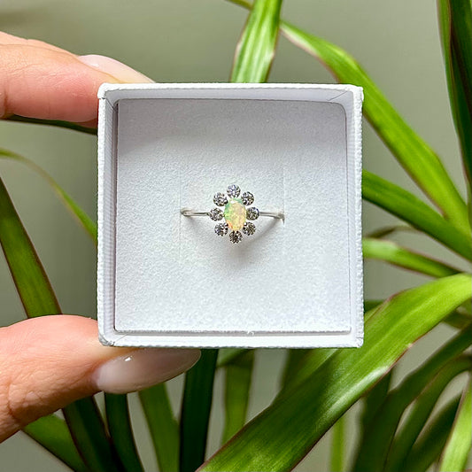 Opaal ring 925 zilver