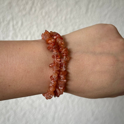 Zonnesteen chip armband