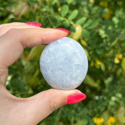 Blauwe calciet handsteen #23