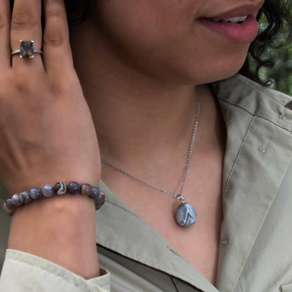 Botswana agaat kettinghangertje