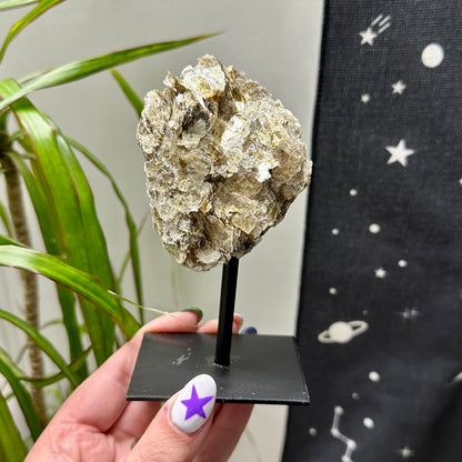 Gouden mica op standaard