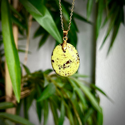 Groene opaal kettinghangers - goud