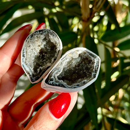 Agaat geode paar