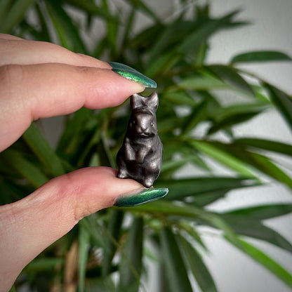 Zilver obsidiaan konijntje