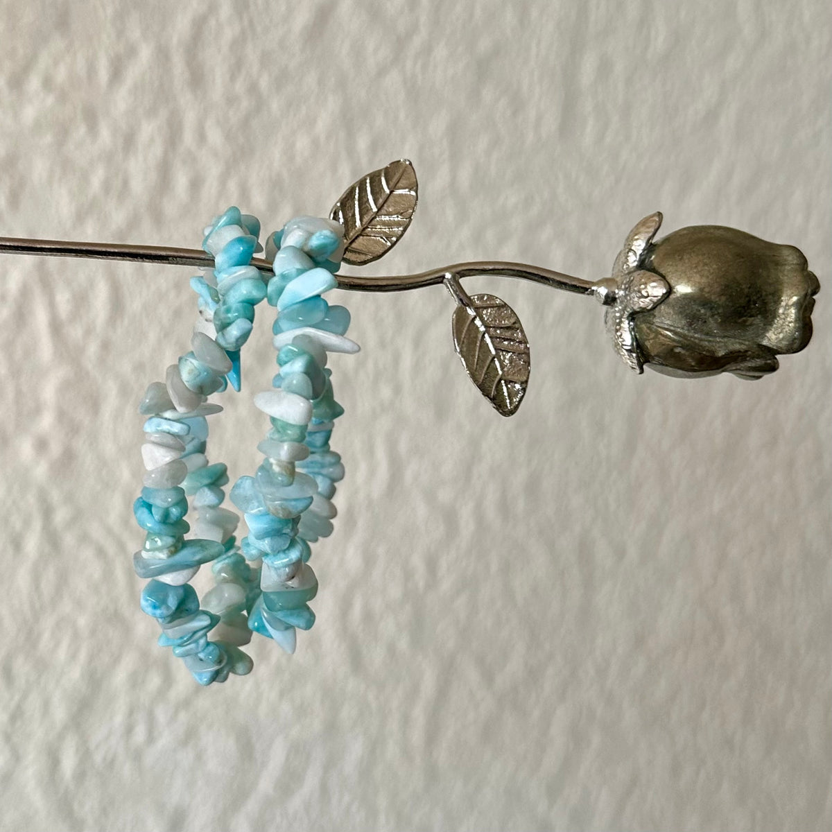Larimar chip armband