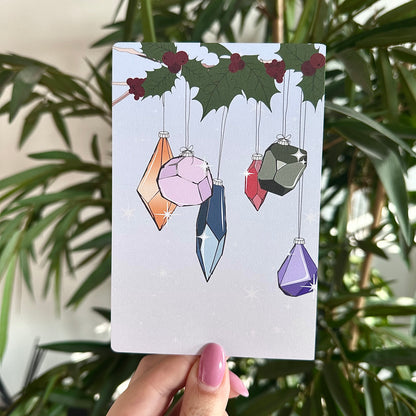 Edelsteen kerstkaarten