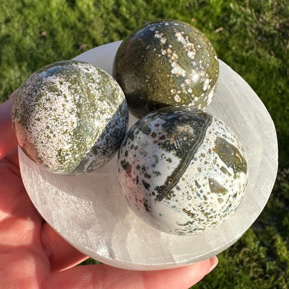 Oceaan jaspis bol groen