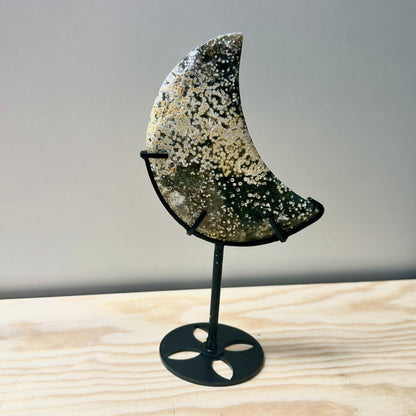 Oceaan jaspis maan op standaard #1