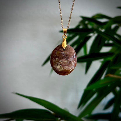 Versteend hout kettinghangers - goud