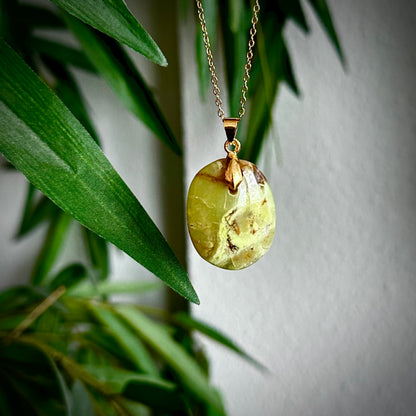 Groene opaal kettinghangers - goud