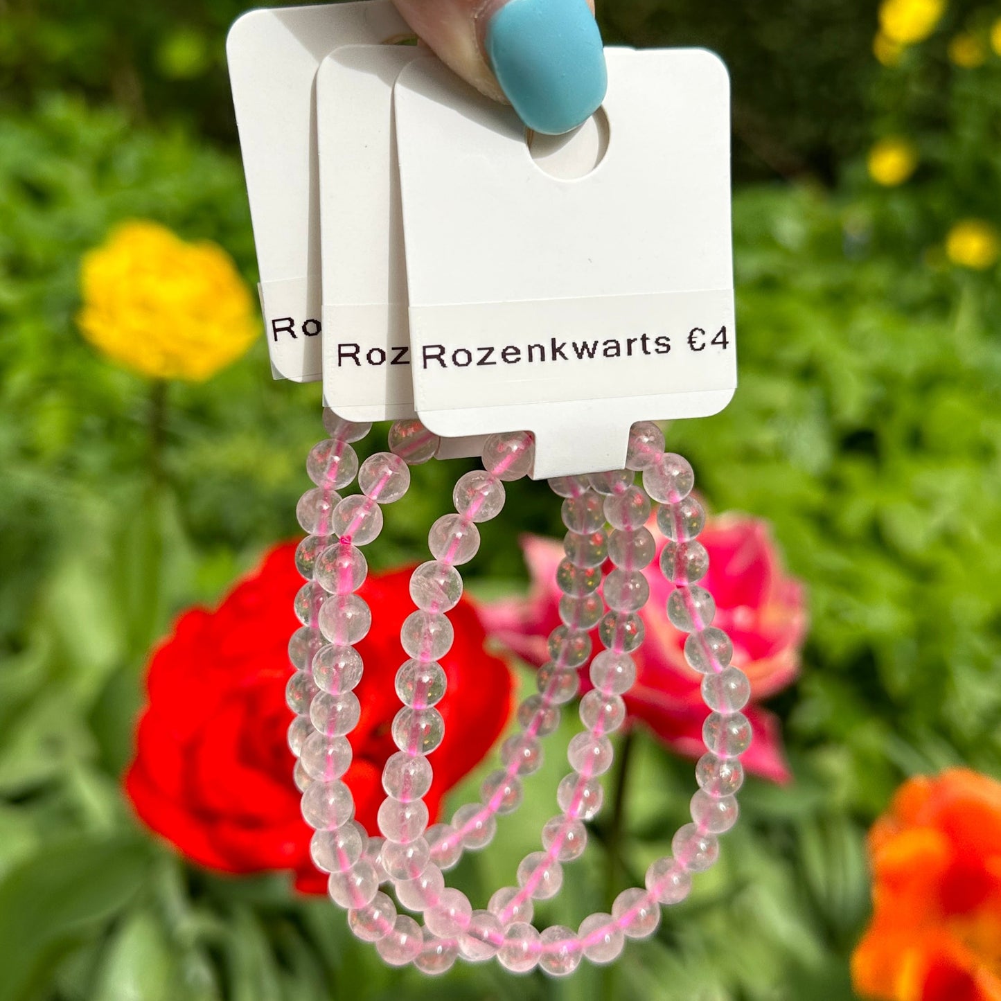 Rozenkwarts armband