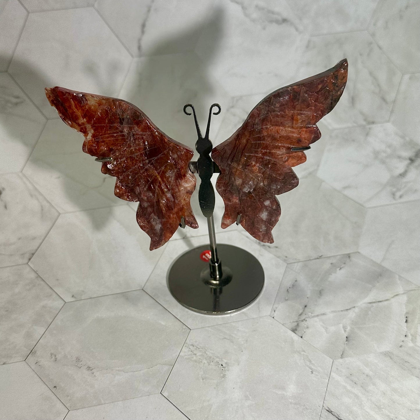 Red healer vlinders op standaard