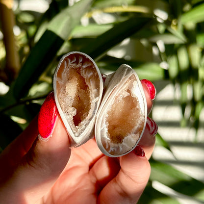 Agaat geode paar