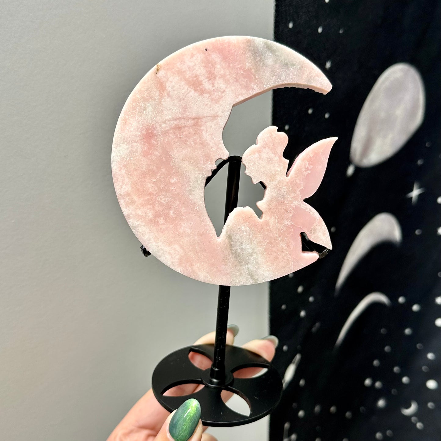 Roze Andes opaal elf op maan