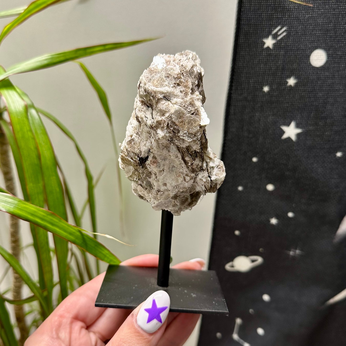 Gouden mica op standaard