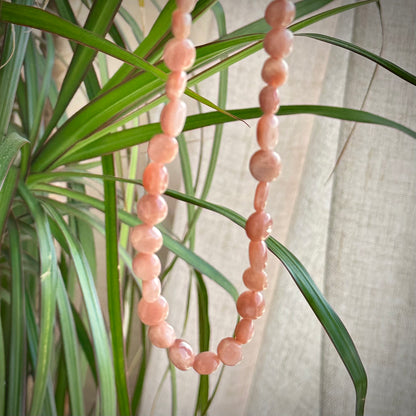 Zonnesteen ronde ketting 45 cm