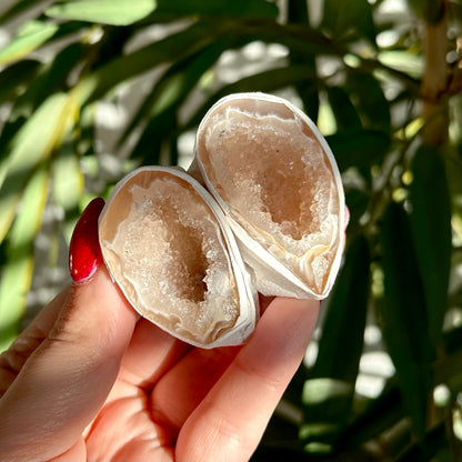 Agaat geode paar