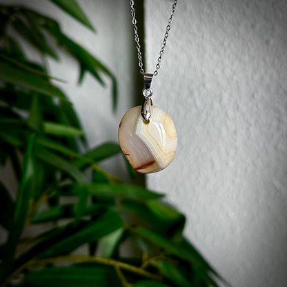 Dendriet agaat kettinghangers - zilver