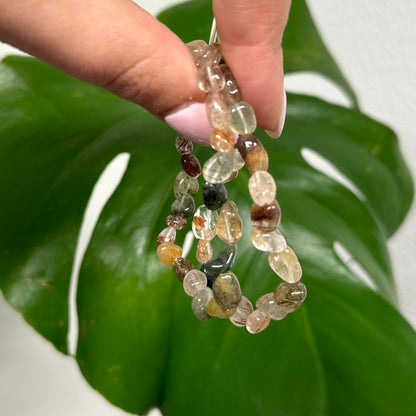 Kwarts mix getrommelde armband