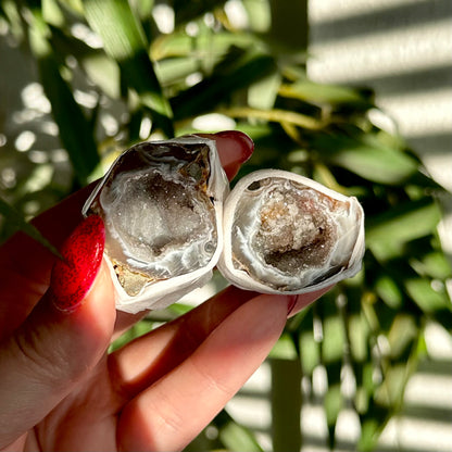 Agaat geode paar