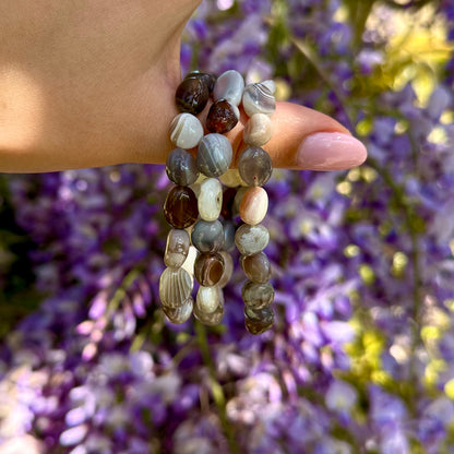 Botswana agaat getrommelde armband