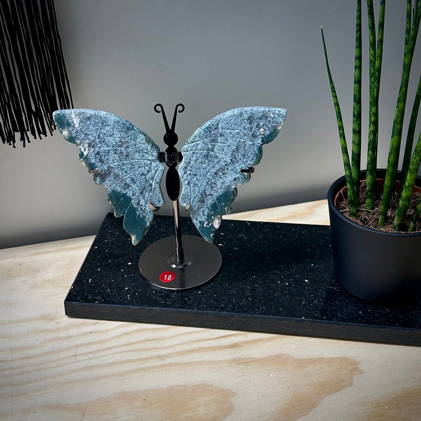 Mosagaat vlinders op standaard