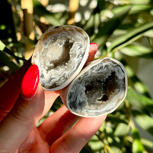 Agaat geode paar