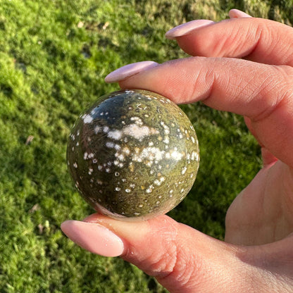 Oceaan jaspis bol groen