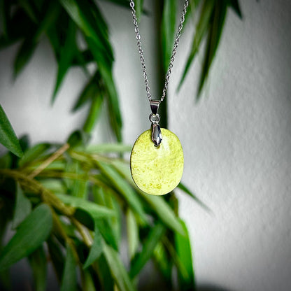 Groene opaal kettinghangers - zilver