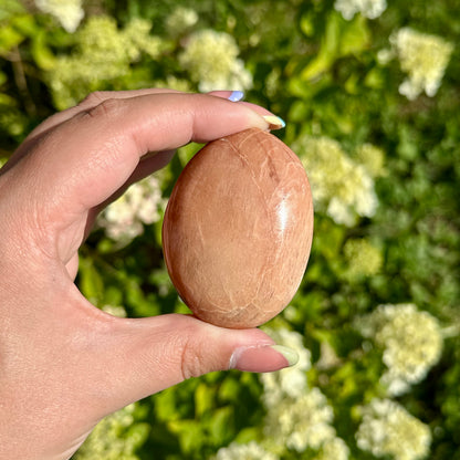 Perzik maansteen handsteen #195