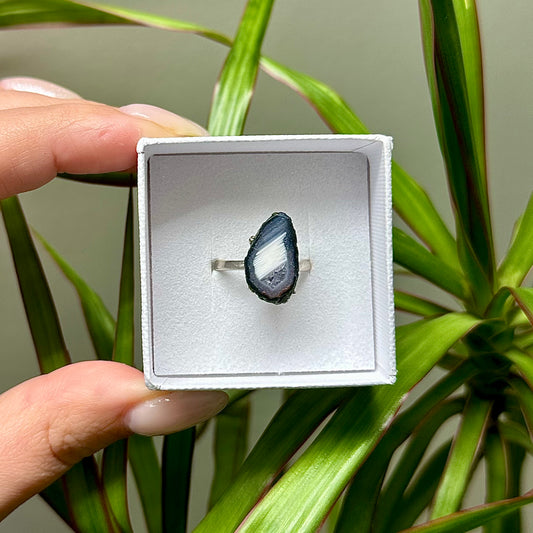 Agaat ring 925 zilver