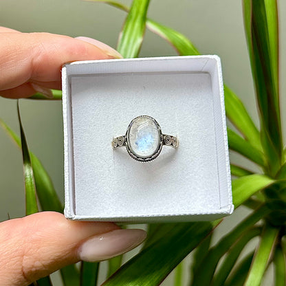 Maansteen ring 925 zilver