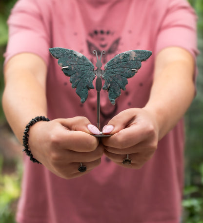 Mosagaat vlinders op standaard
