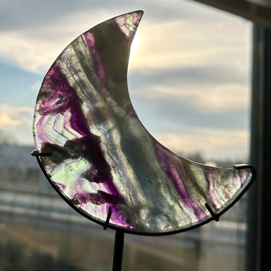 Fluoriet maan op standaard #32