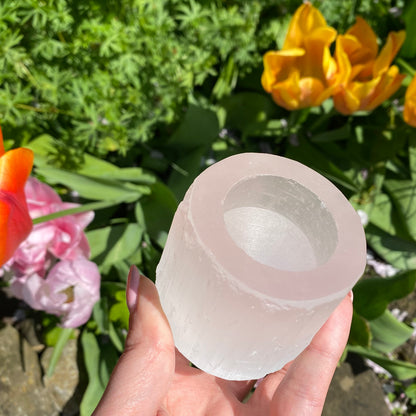 Seleniet waxinelichthouder cilinder