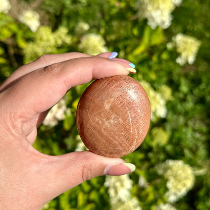 Perzik maansteen handsteen #201