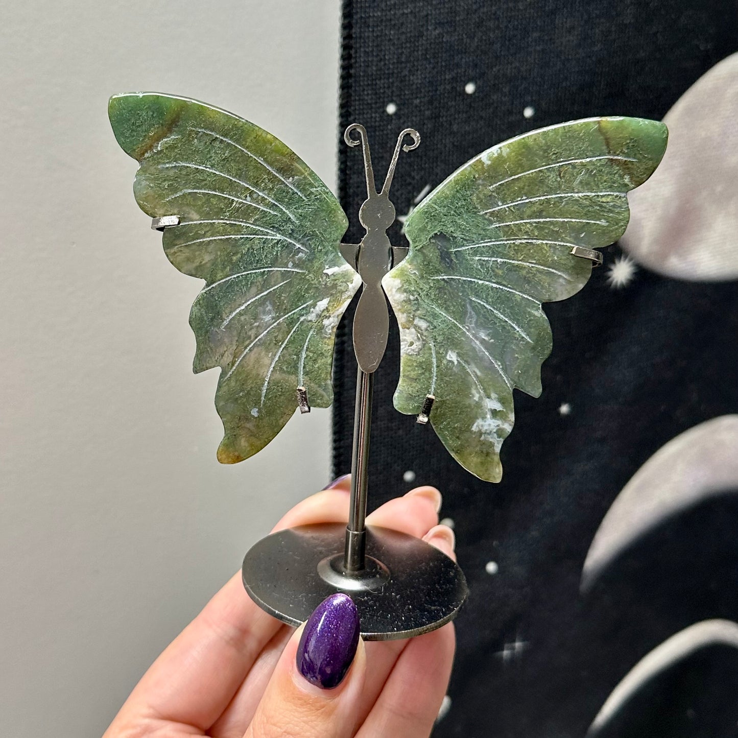 Mosagaat vlinders op standaard