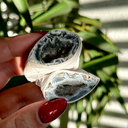 Agaat geode paar