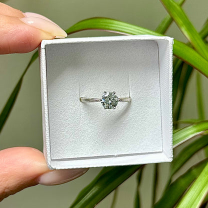 Ring 925 zilver met zirkonia diamant