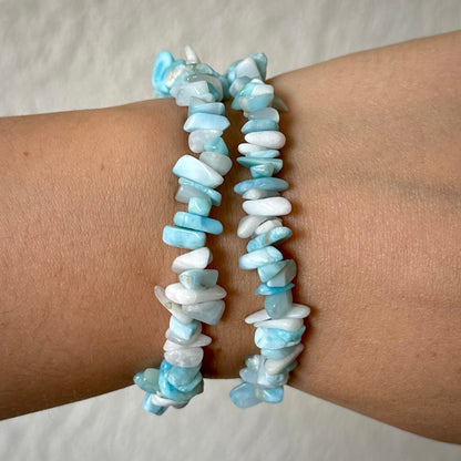 Larimar chip armband