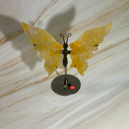 Golden healer vlinders op standaard