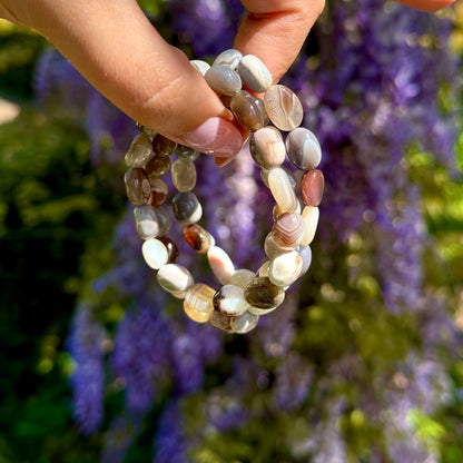 Botswana agaat getrommelde armband