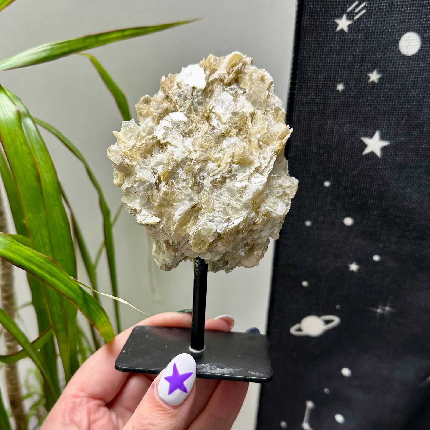 Gouden mica op standaard