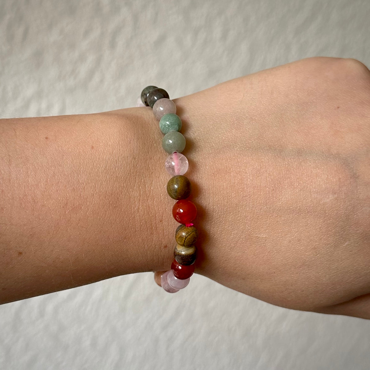 Mix steensoorten 8mm armband