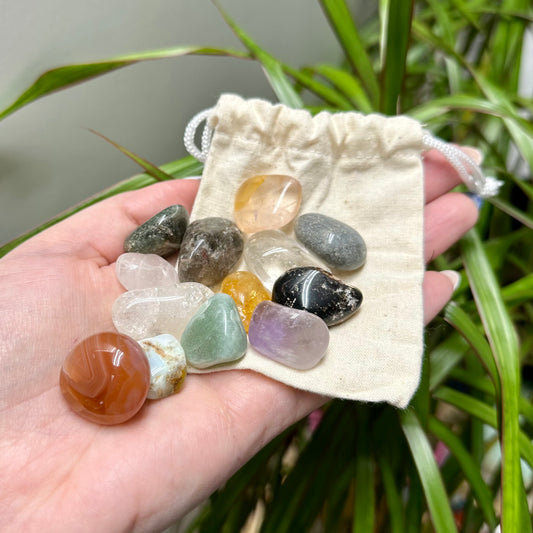 Mystery bag trommelsteentjes