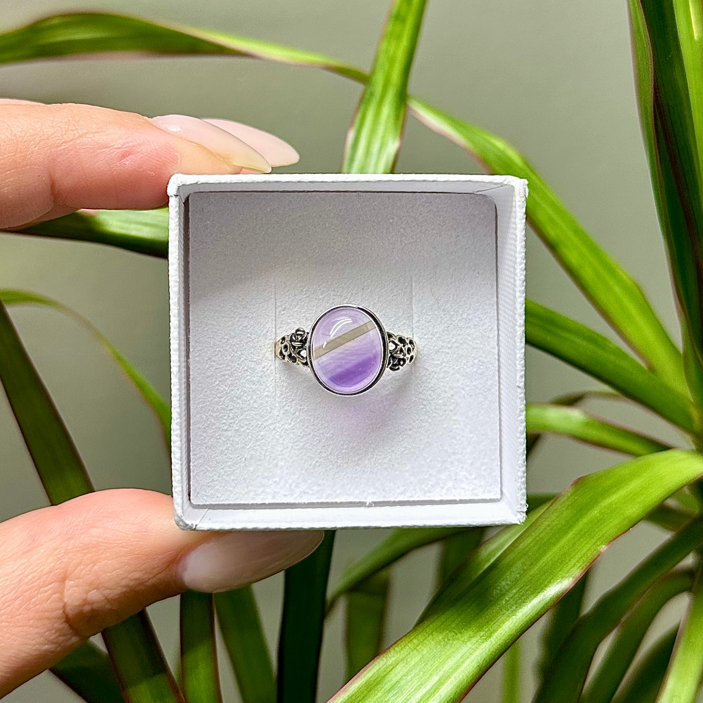 Fluoriet ring 925 zilver