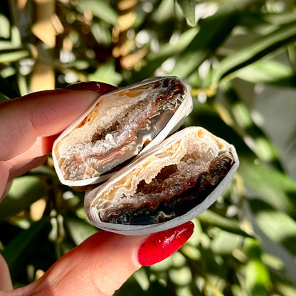 Agaat geode paar