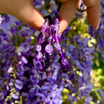 Amethist getrommelde armband