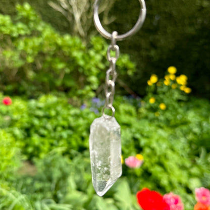 Bergkristal sleutelhanger
