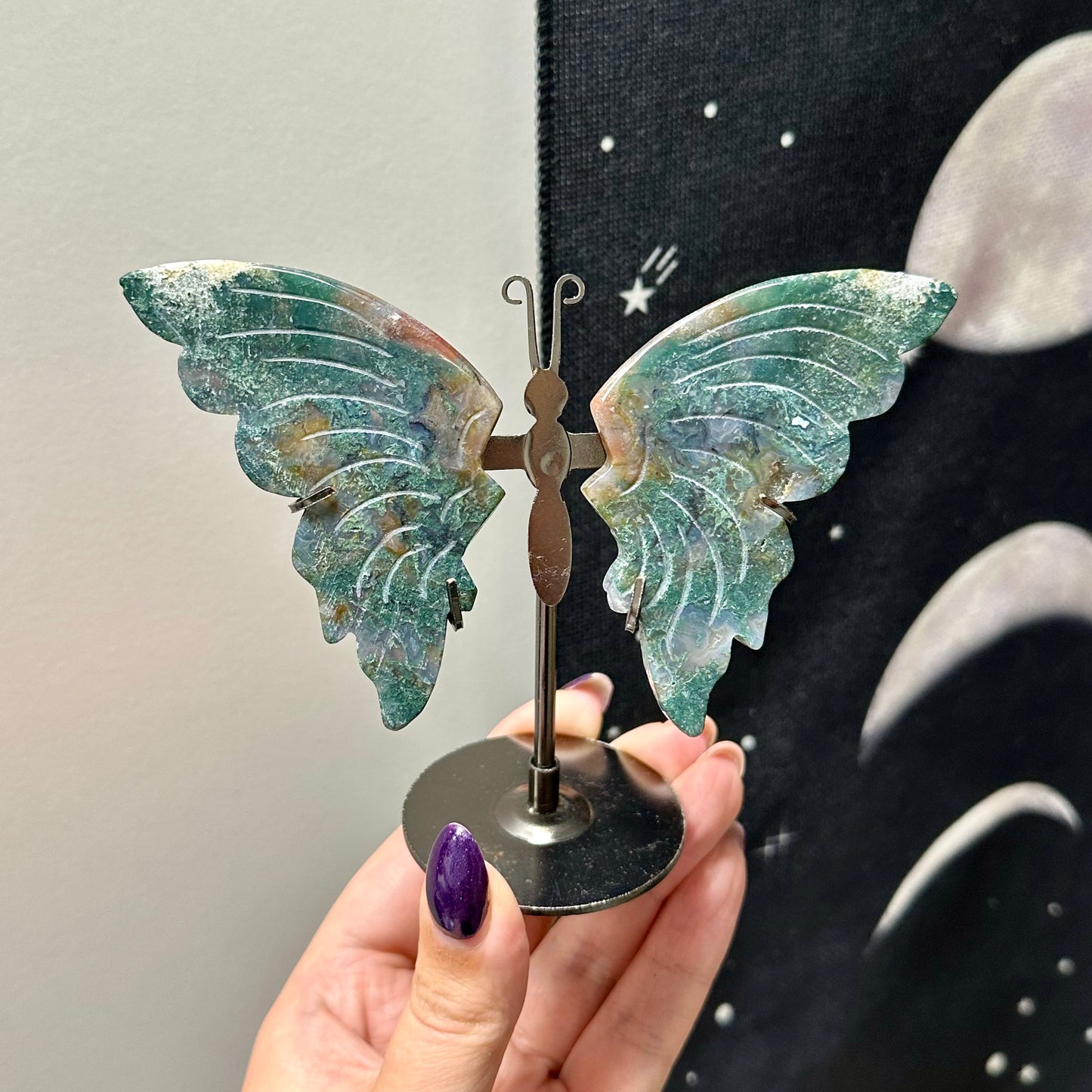 Mosagaat vlinders op standaard